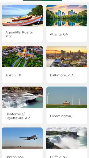 Frontier Airlines screenshot