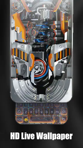 Futuristic 3D Tech Wallpaper screenshot