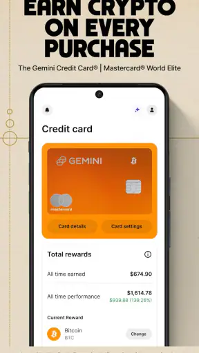 Gemini: Bitcoin Credit Card screenshot