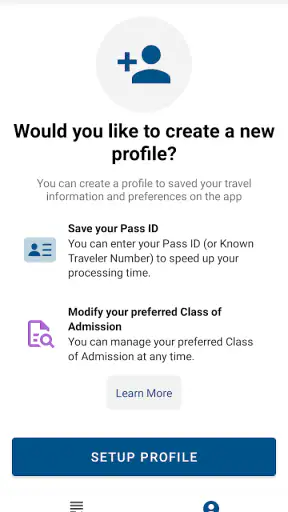 Global Entry screenshot