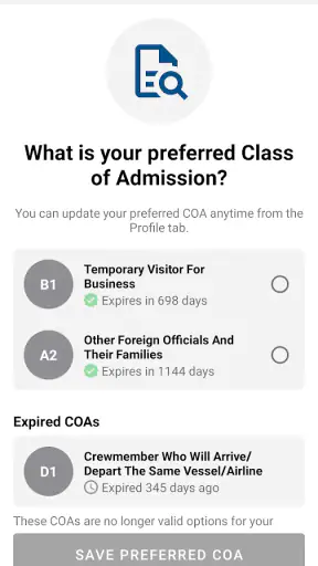 Global Entry screenshot