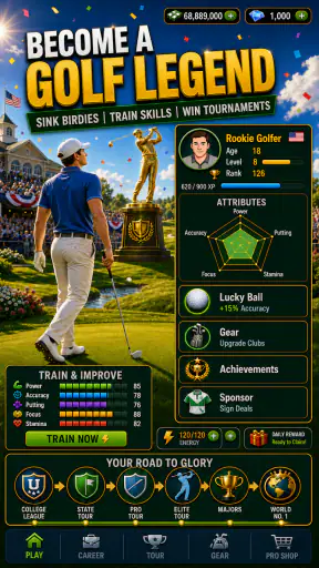 Golf Rising Star : Career Sim screenshot
