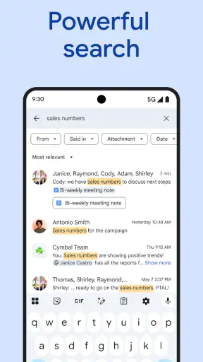 Google Chat screenshot