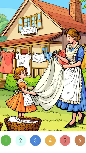Granny Color By Number Game screenshot