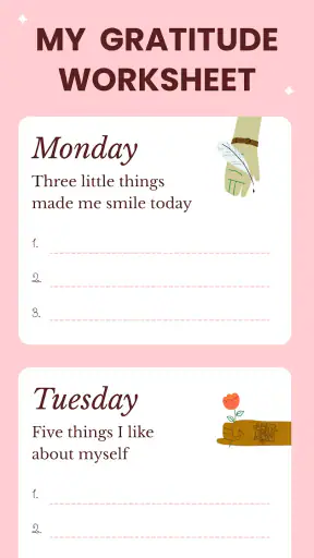 Gratitude: Self-Care Journal screenshot
