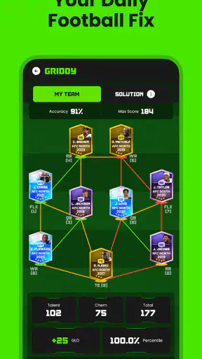 Griddy: Football Puzzles screenshot