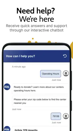 Grifols Plasma Donor Hub screenshot