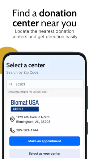 Grifols Plasma Donor Hub screenshot