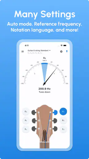 Guitar Tuner - LikeTones screenshot