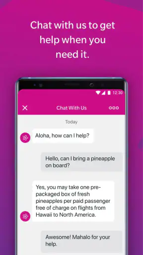 Hawaiian Airlines screenshot