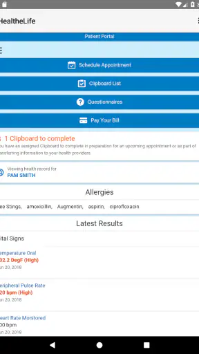 HealtheLife screenshot