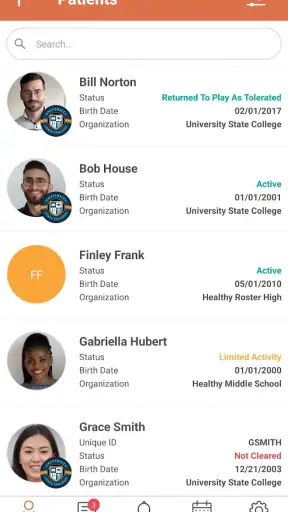Healthy Roster screenshot