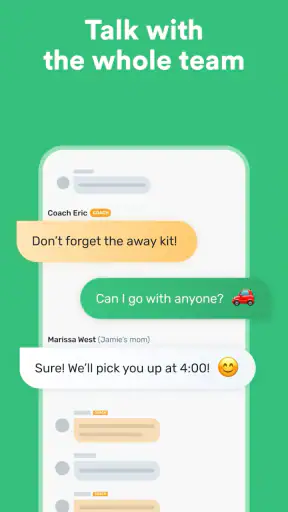 Heja Sports Team Communication screenshot