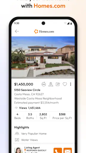 Homes.com Real Estate Search screenshot