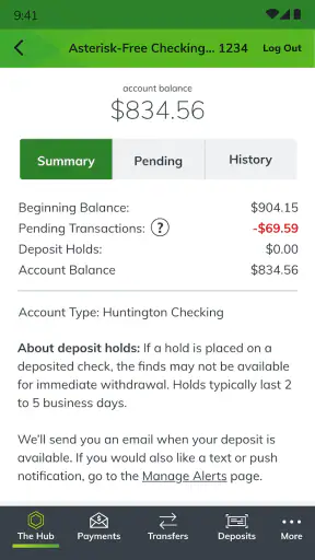 Huntington Mobile Banking screenshot