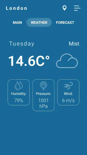 Indoor thermometer screenshot