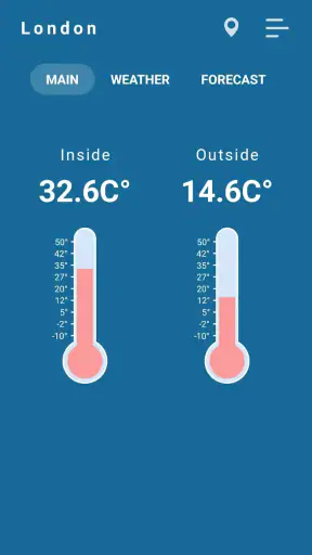 Indoor thermometer screenshot