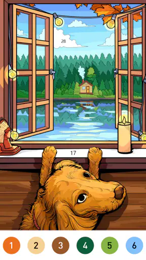 Interior Color by Number Book screenshot
