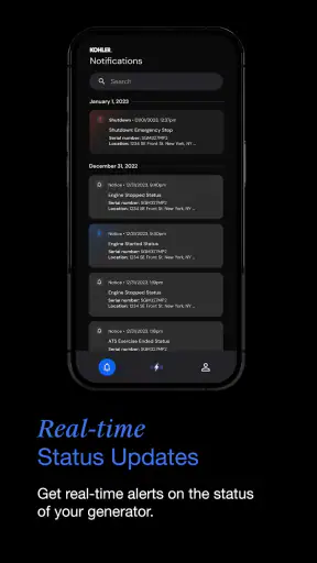 Kohler Energy Management screenshot