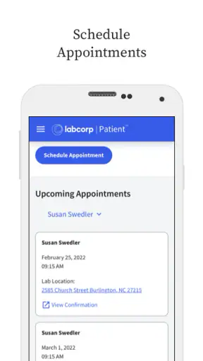 Labcorp | Patient screenshot