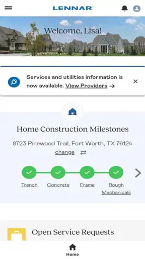 Lennar Account screenshot