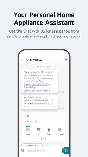 LG ThinQ screenshot