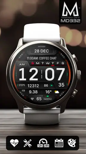 MD332 Digital watch face screenshot