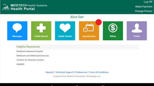 MEDITECH MHealth screenshot