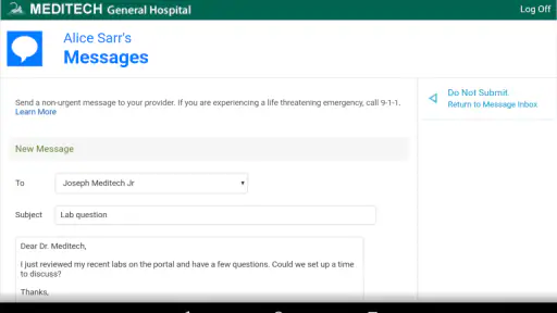 MEDITECH MHealth screenshot