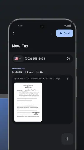 mFAX - Fax from Phone screenshot
