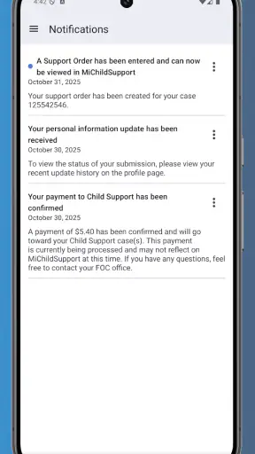 MiChildSupport screenshot