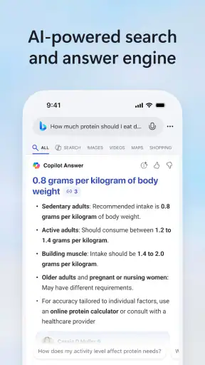 Microsoft Bing Search screenshot