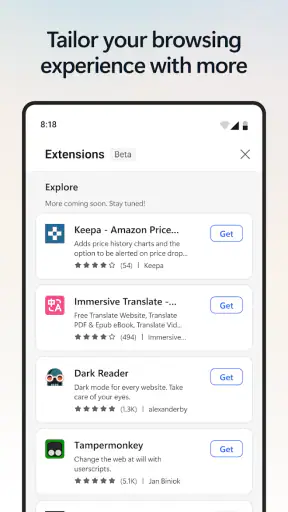 Microsoft Edge: AI browser screenshot