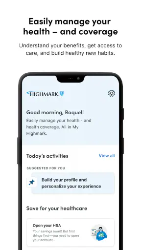 My Highmark screenshot