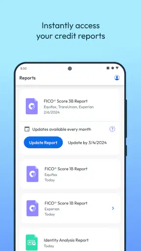 myFICO: FICO Credit Check screenshot