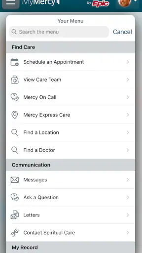 MyMercy+ screenshot