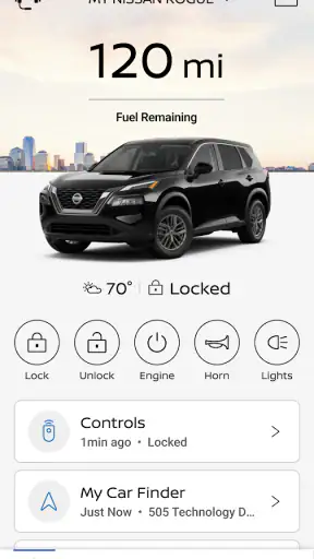 MyNISSAN® screenshot