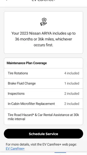 MyNISSAN® screenshot