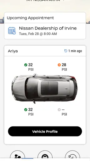 MyNISSAN® screenshot