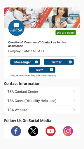 MyTSA screenshot