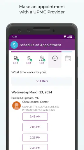 MyUPMC screenshot