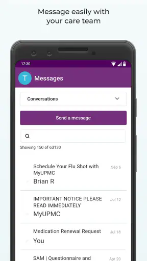 MyUPMC screenshot