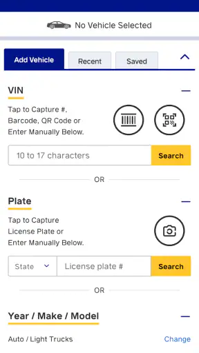 NAPA PROLink screenshot