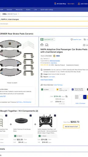 NAPA PROLink screenshot