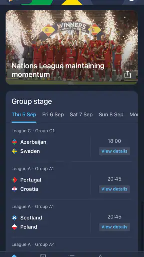 Nations League & Women's EURO screenshot