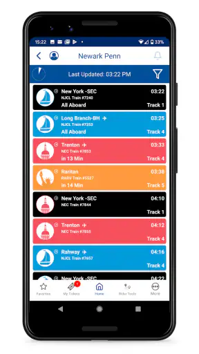 NJ TRANSIT Mobile App screenshot