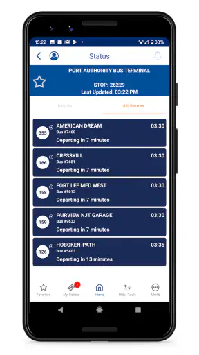NJ TRANSIT Mobile App screenshot