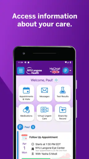 NYU Langone Health screenshot