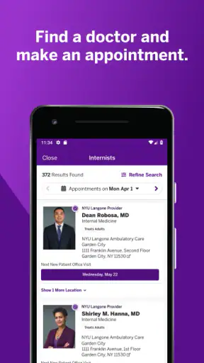 NYU Langone Health screenshot