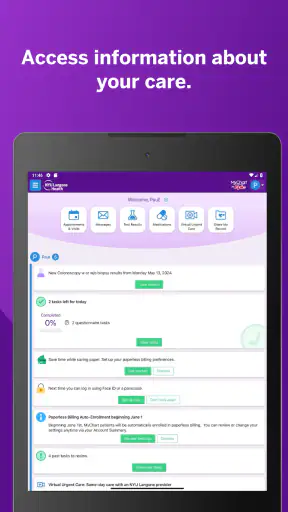 NYU Langone Health screenshot